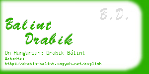 balint drabik business card