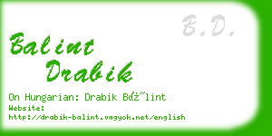 balint drabik business card